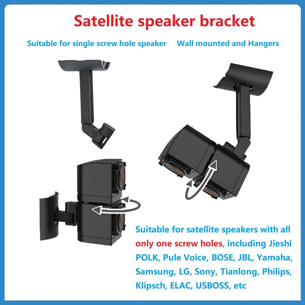 Home Cinema Logitech Z906 - 2 pezzi staffa per altoparlante satellitare