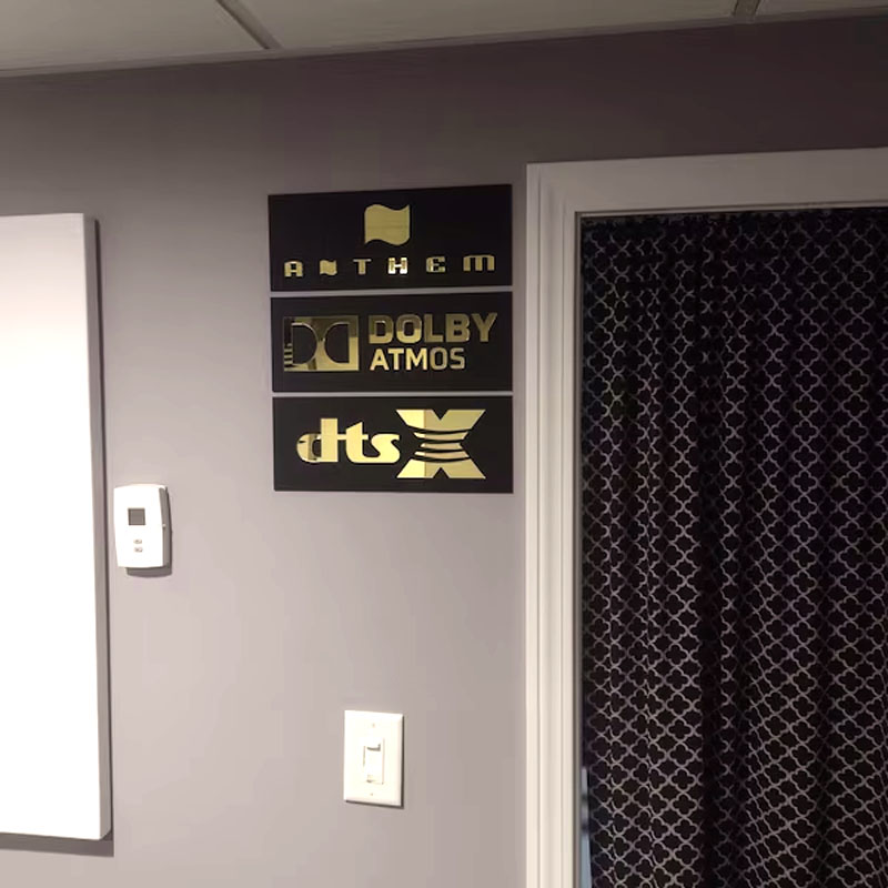Insegna 3D a Specchio Dorato p - Home Cinema Dts X recensione e prezzo