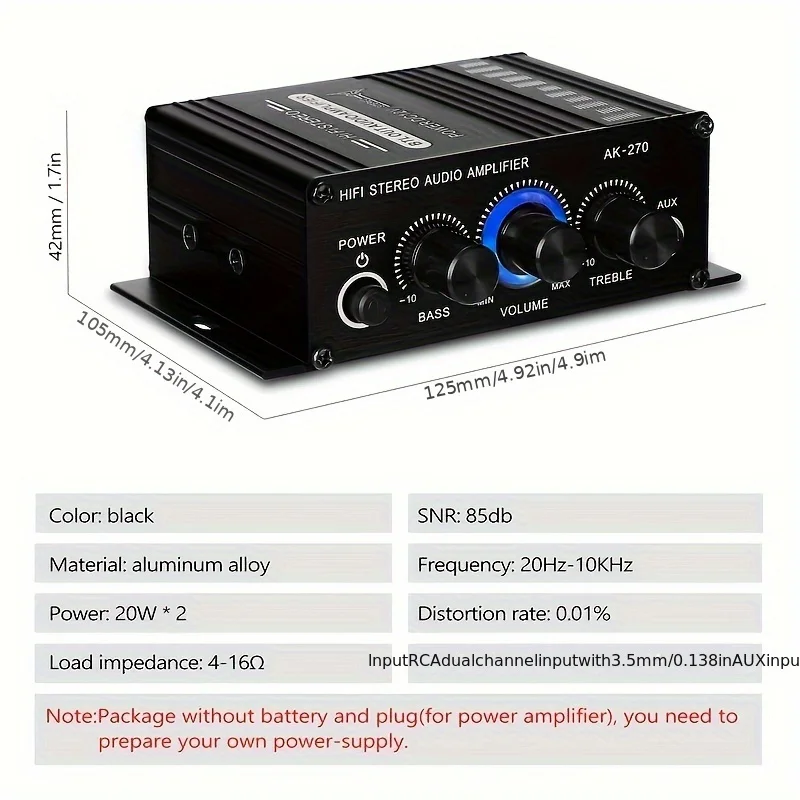 AK-270 Mini Amplificatore di P - Home Cinema Accessories recensione e prezzo
